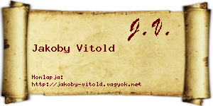 Jakoby Vitold névjegykártya